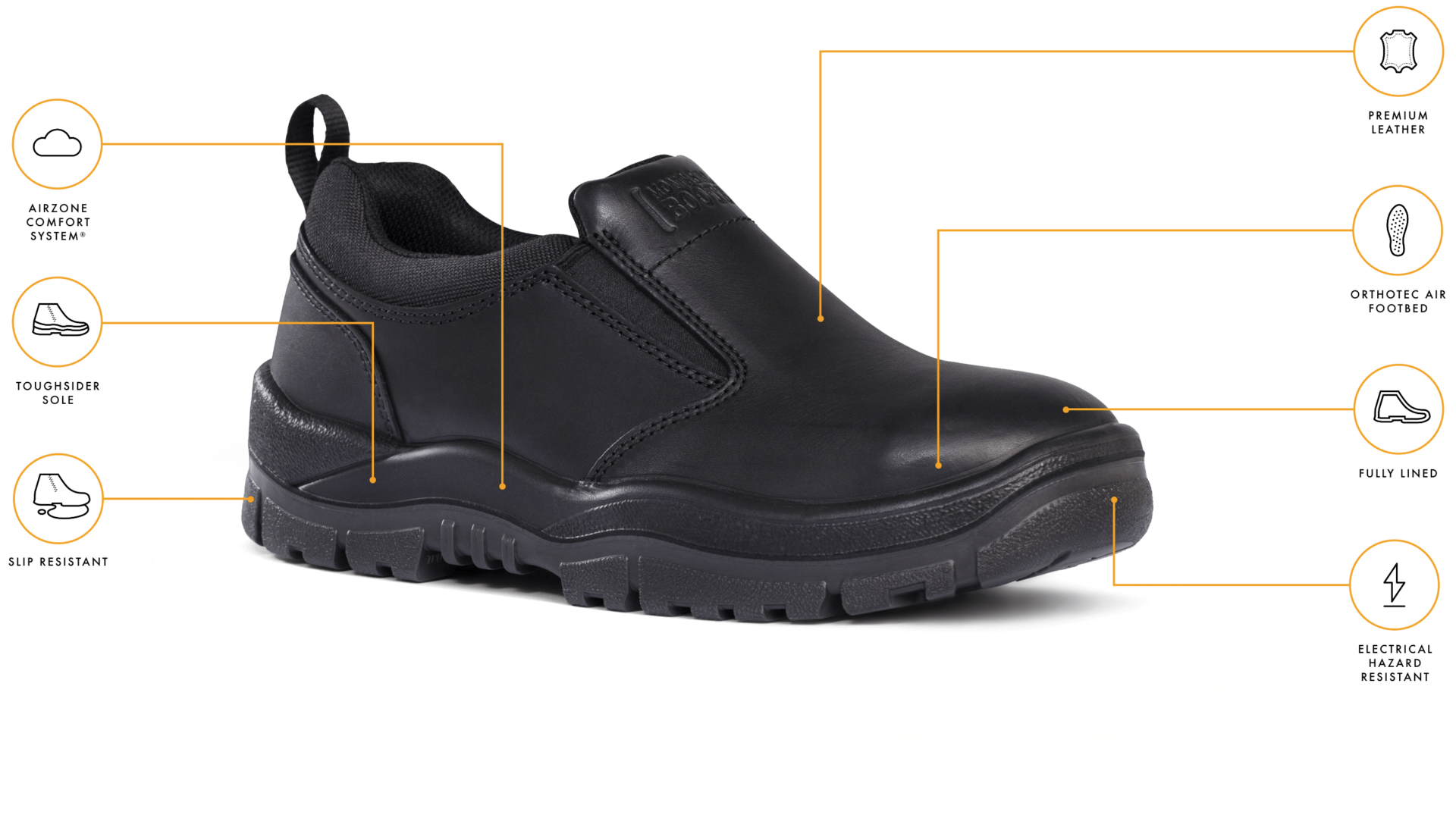 Slip-On Safety Shoes | Steel Toe Cap | Mongrel Boots